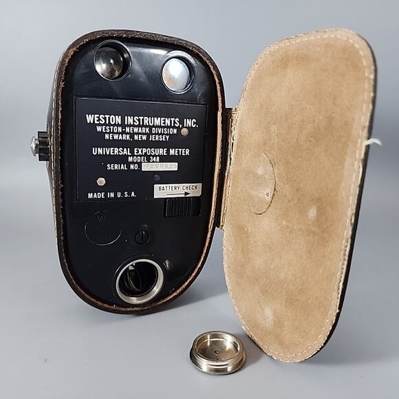Vintage Weston Instruments Universal Exposure Meter Model 348 w/Case - Untested - Picture 4 of 5
